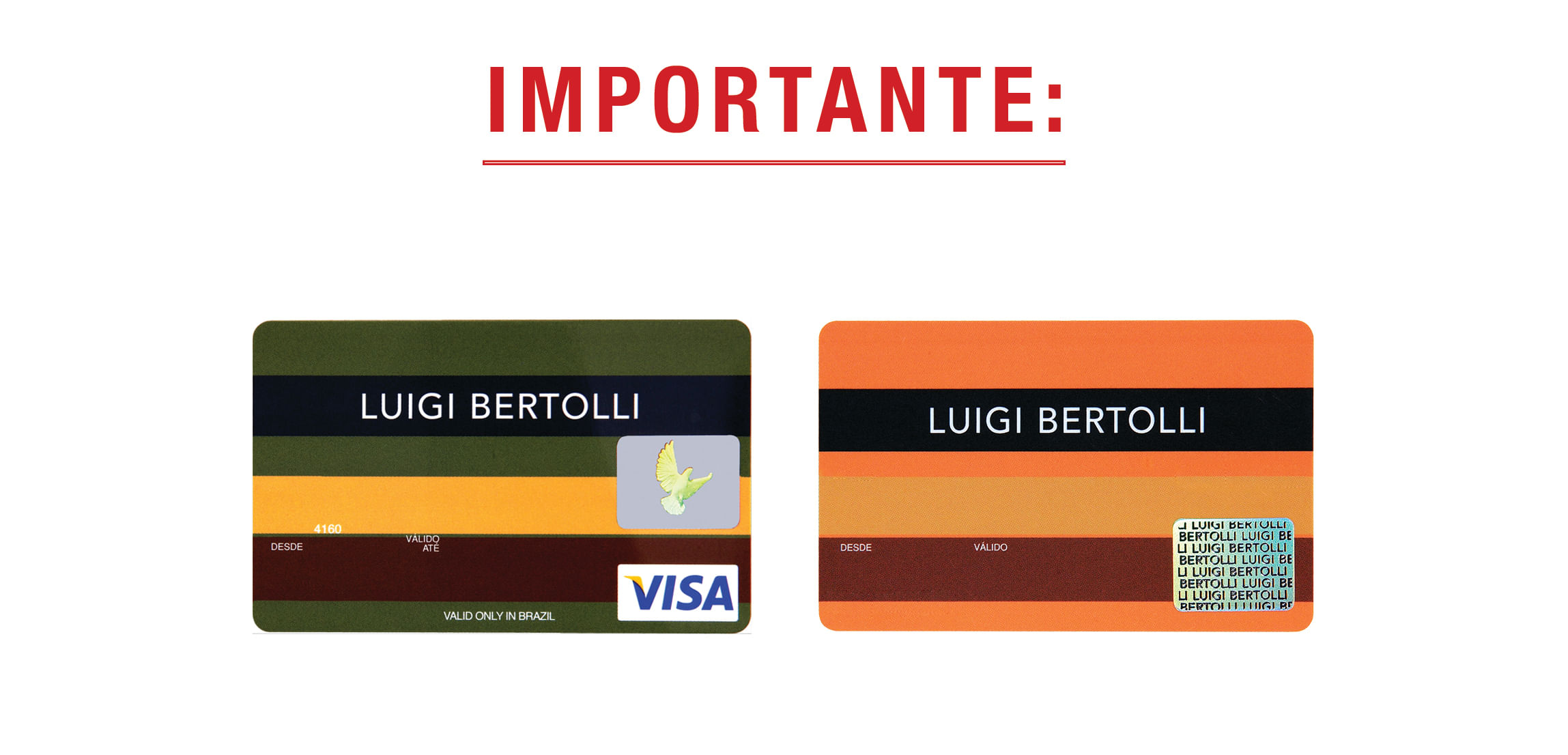 Cartão Luigi Bertolli